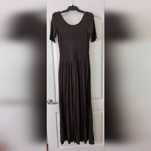 Anthropologie Bordeaux Scoop Back Maxi Dress Size S